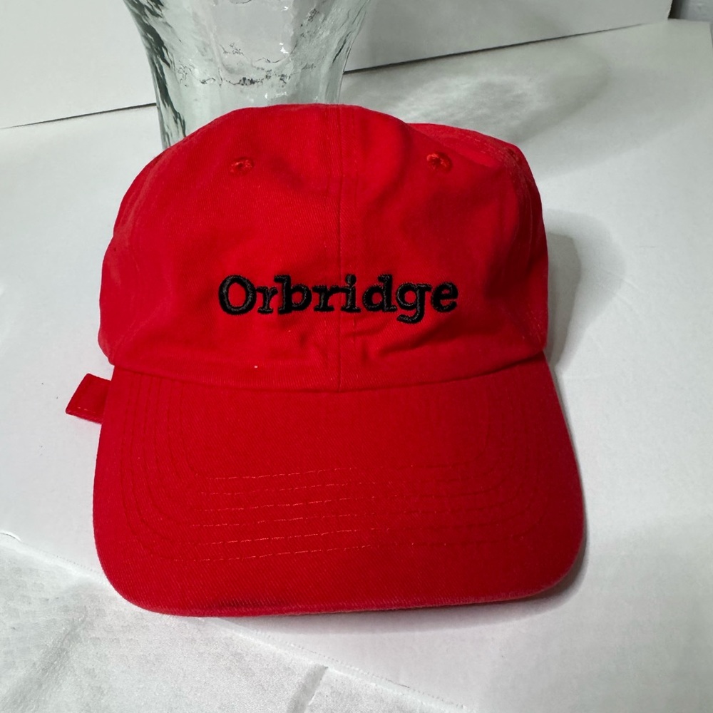 Vintage Red Baseball Cap withh Black Embroidery